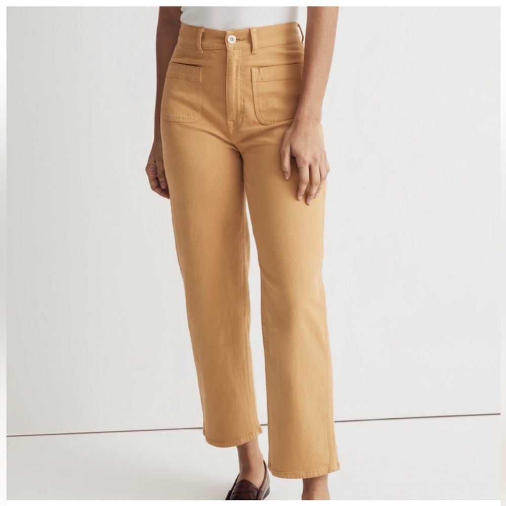 Madewell Tan Ankle Cropped Pants